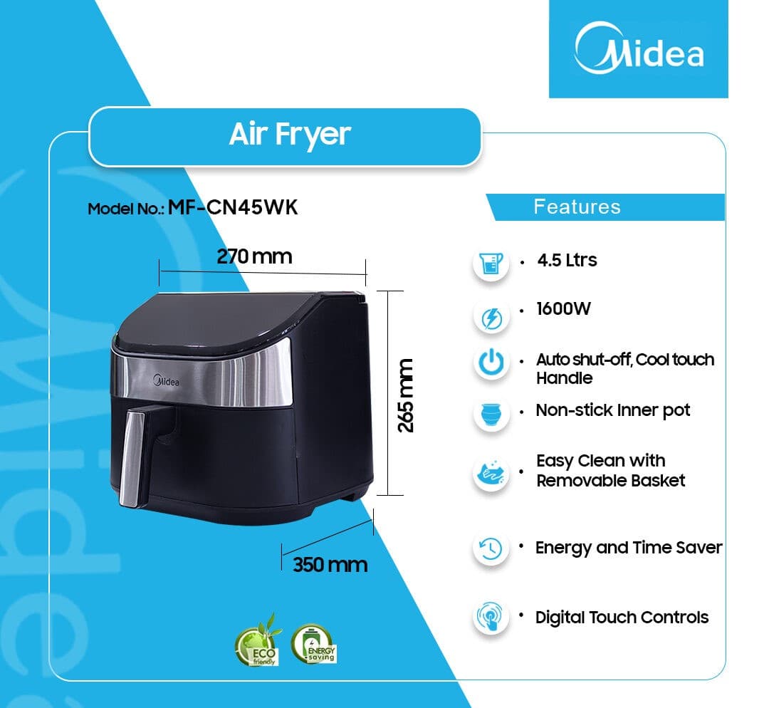 Air Fryer — 4.5 Ltr - Black