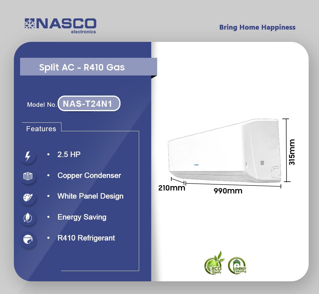 Air Conditioner - Split R410 Gas (Golden) — 24,000 Btu/h